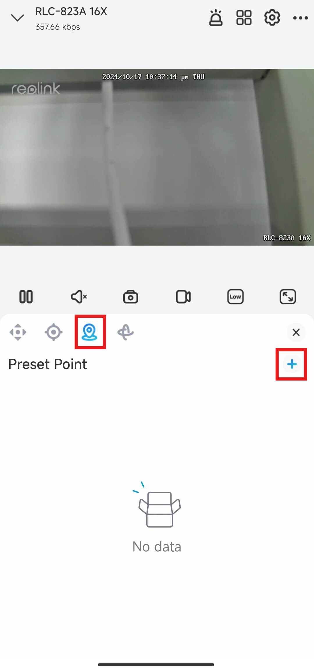 preset point