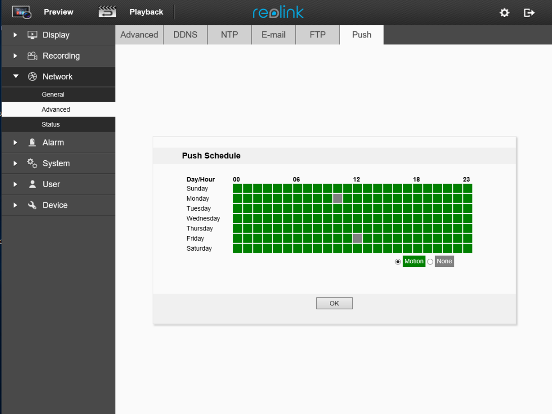 push schedule old