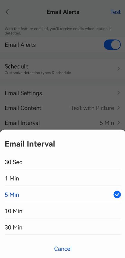 Email Interval