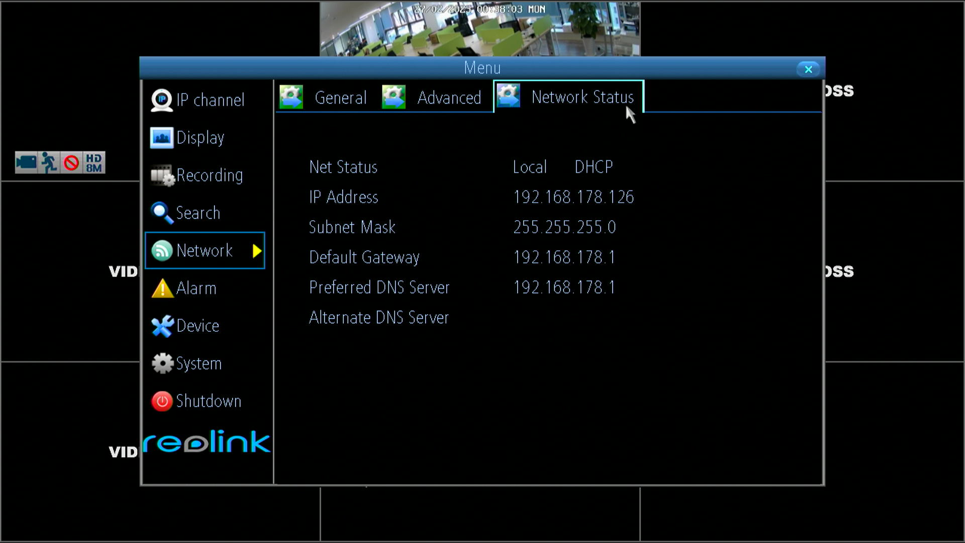 network status old ui