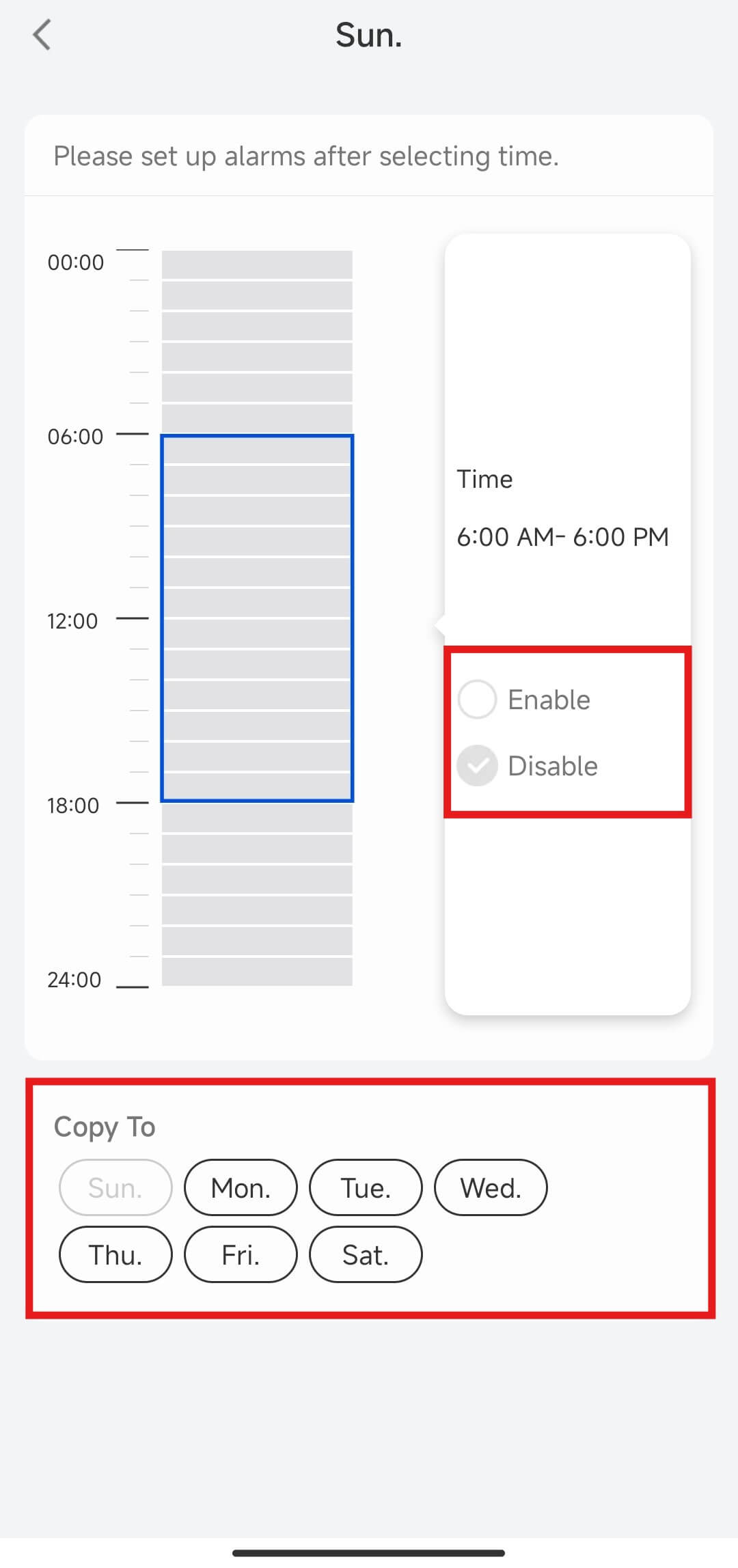 continuous recording select bar