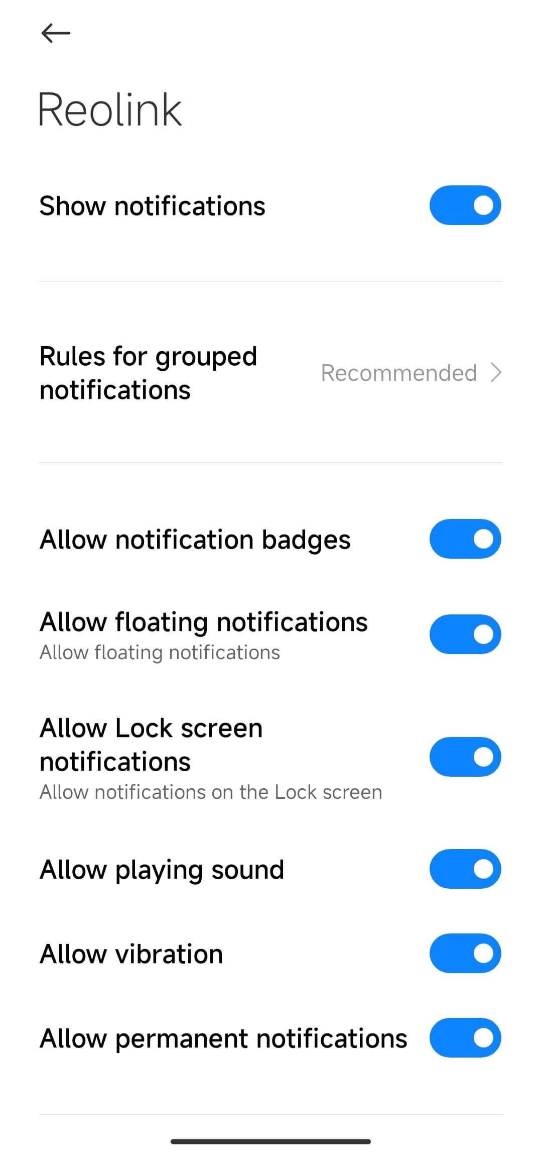 reolink notification