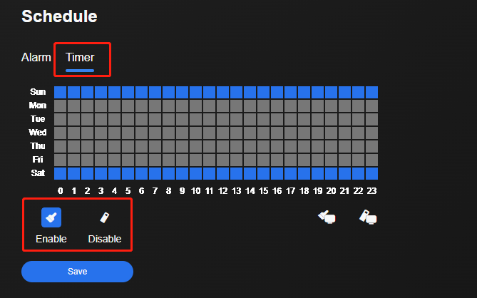 timer schedule