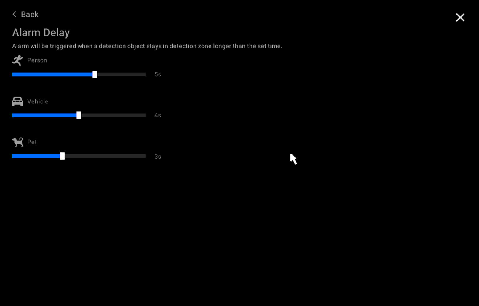 adjust delay for each type