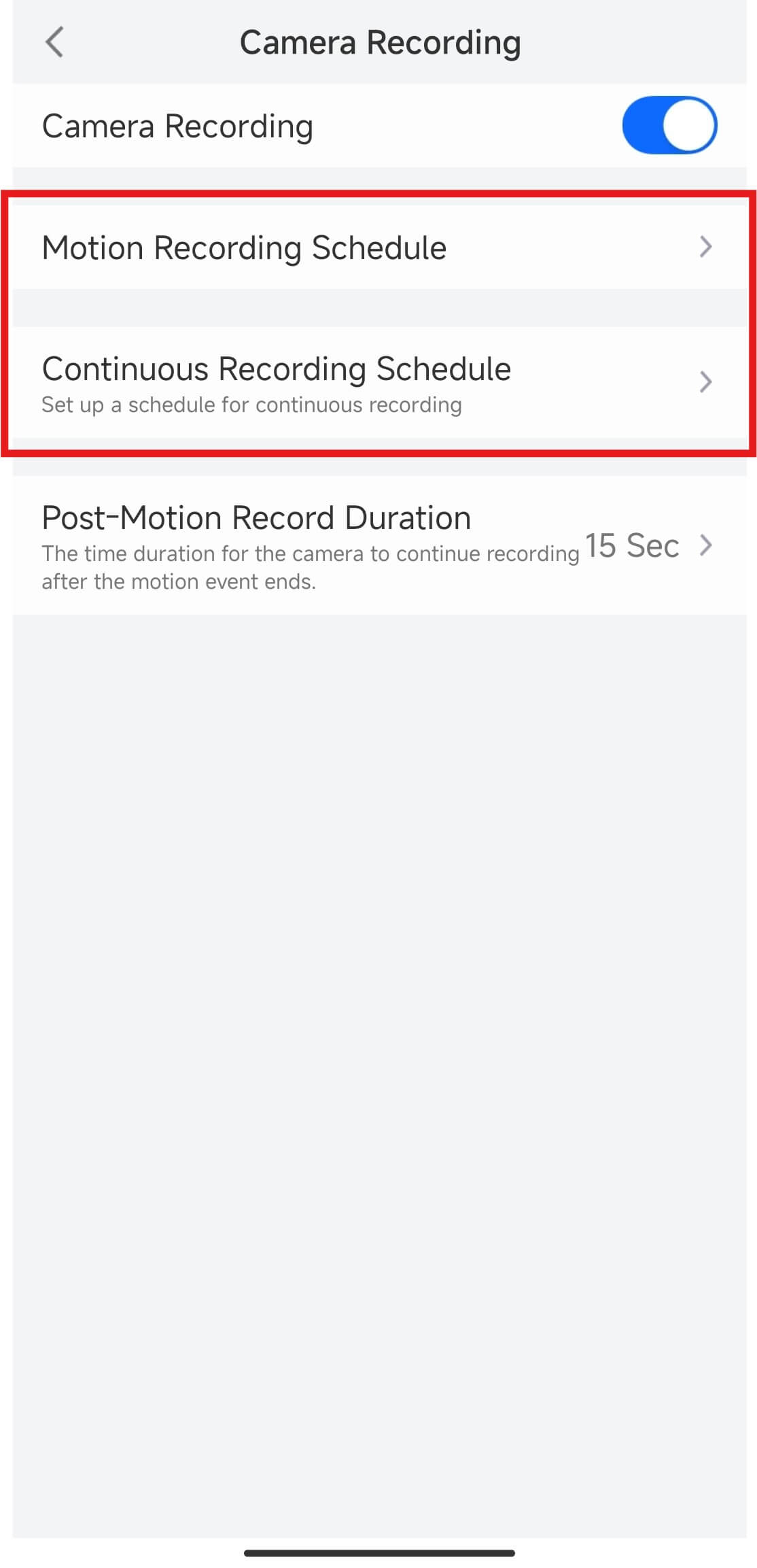E1 pro recording settings