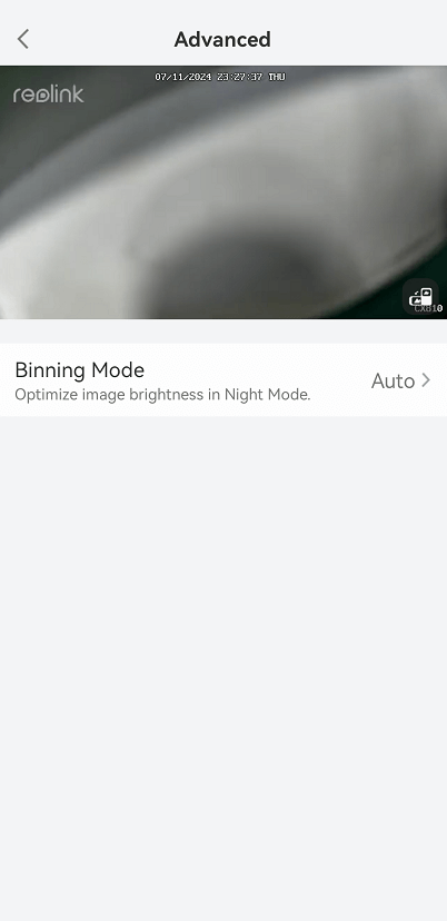 binning mode