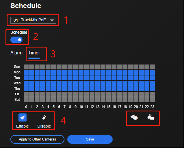 web schedule