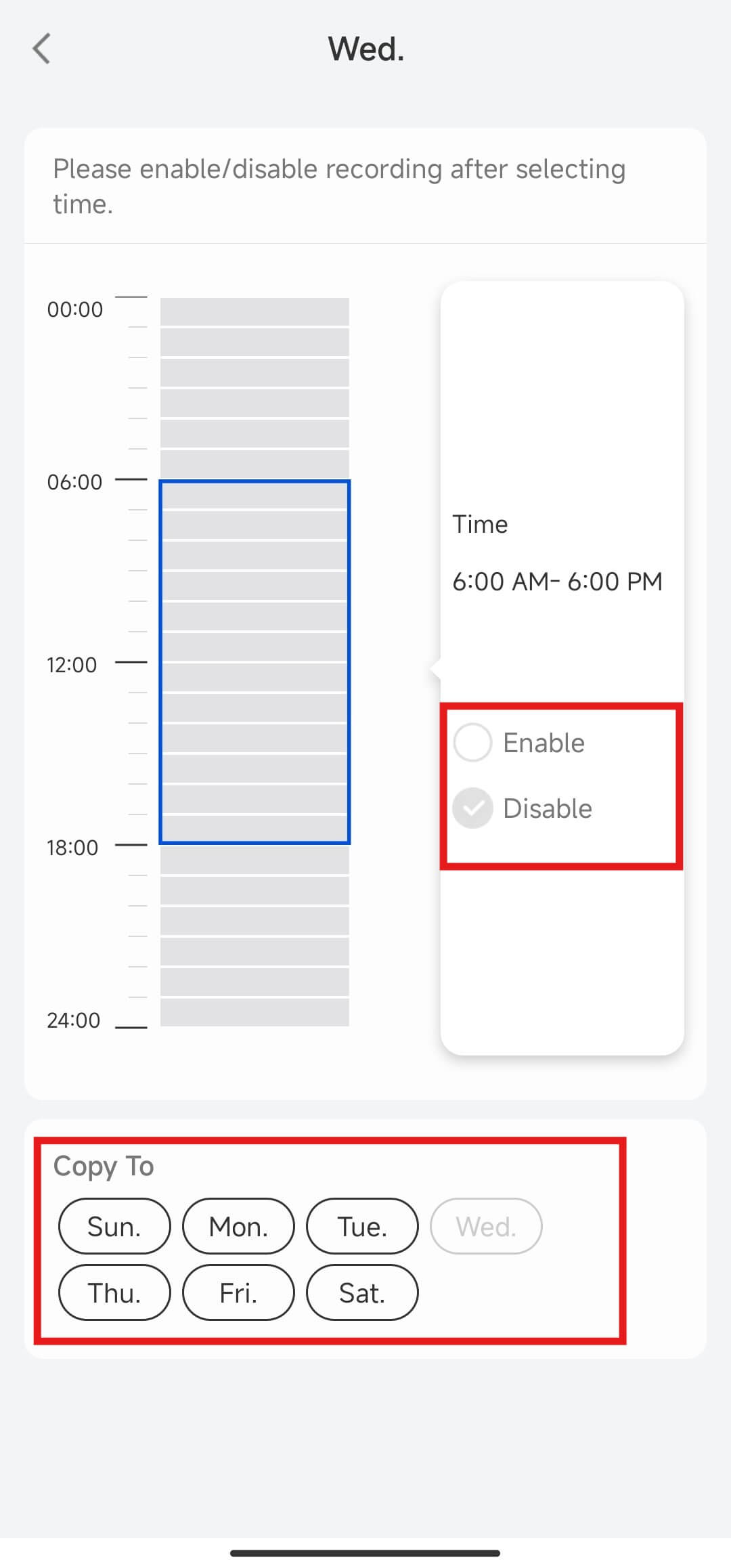 disable time bar