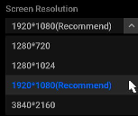 Screen resolution