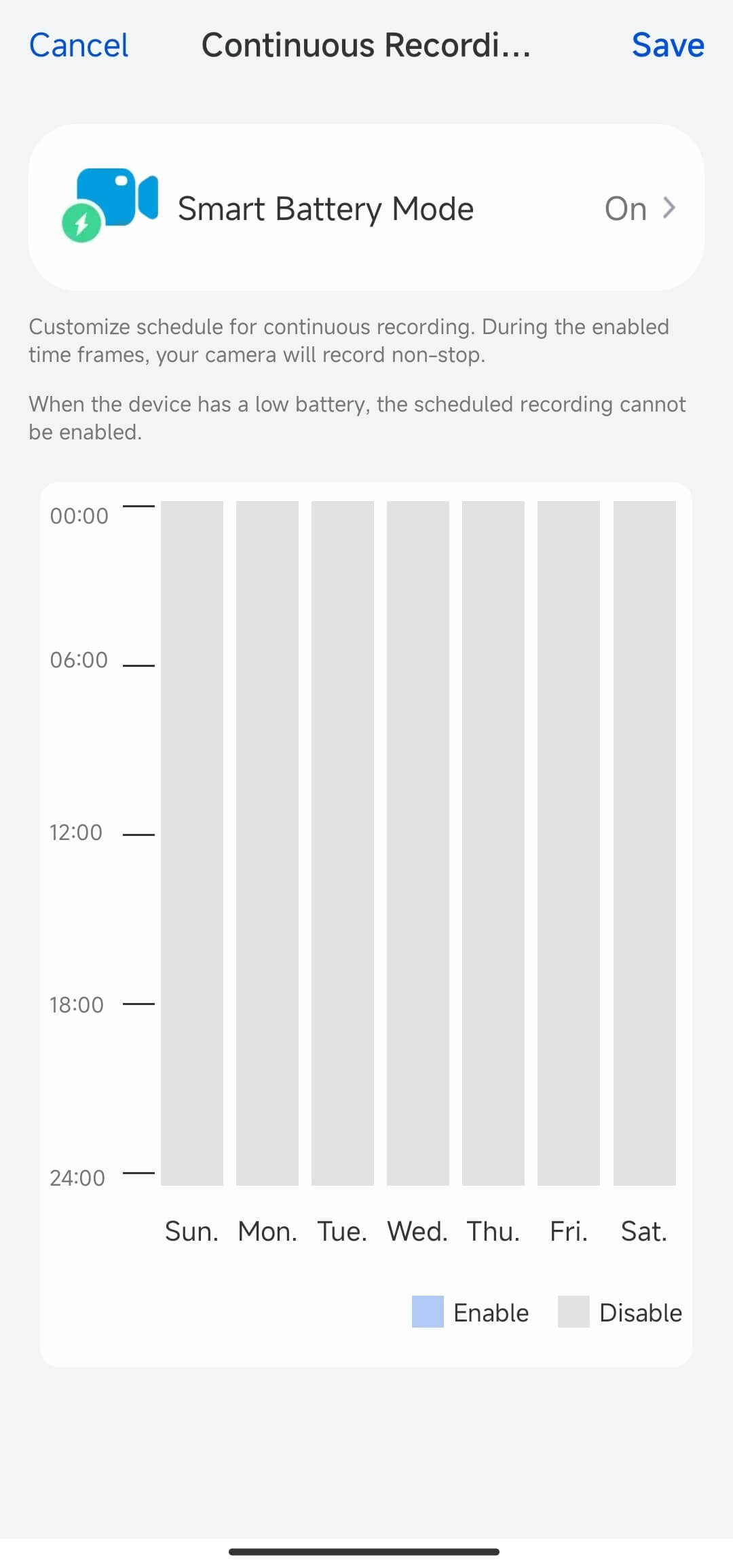 Altas continuous schedule