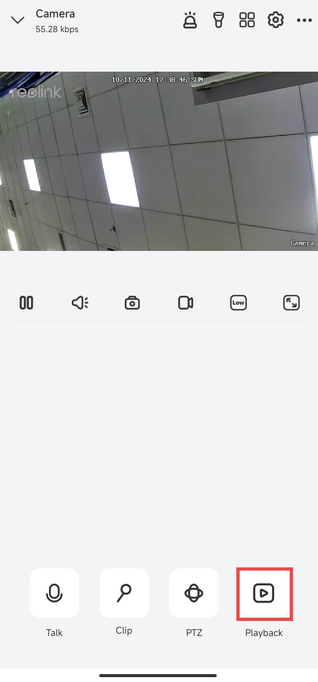 enter camera playback