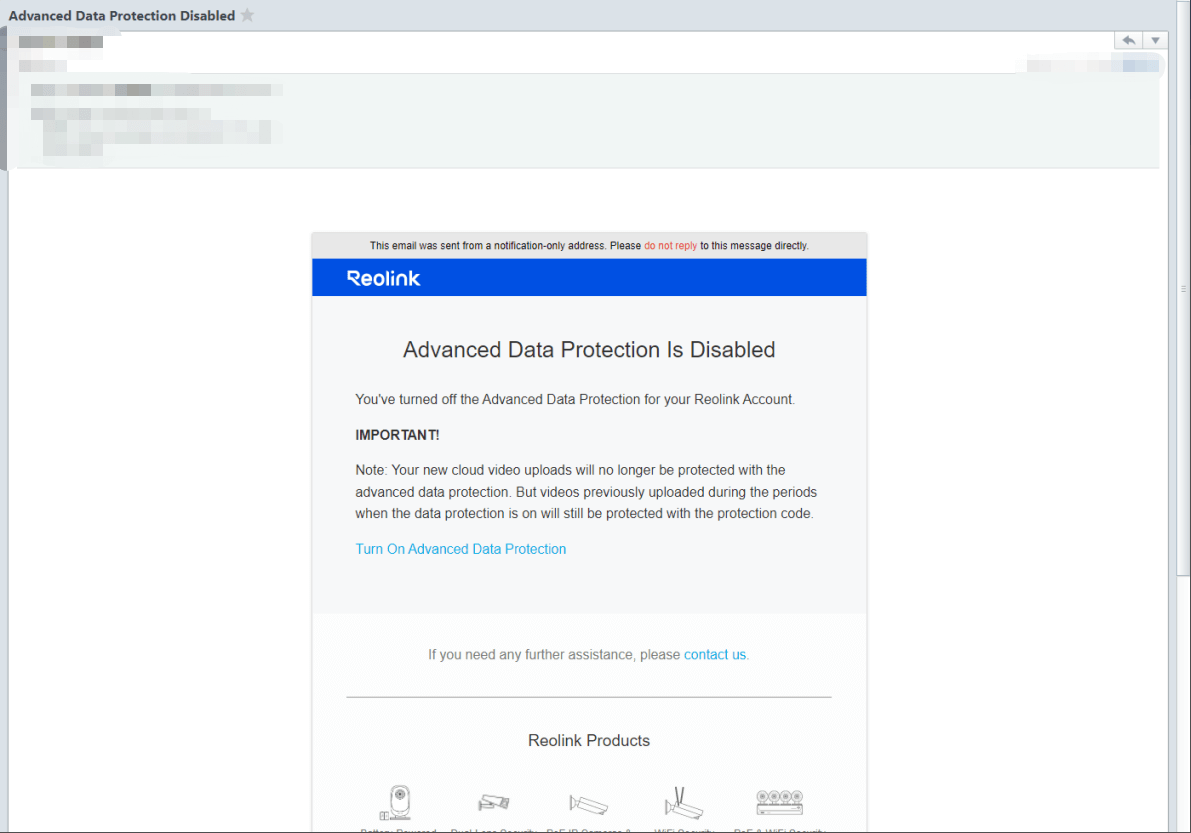 advanced data protection disabled