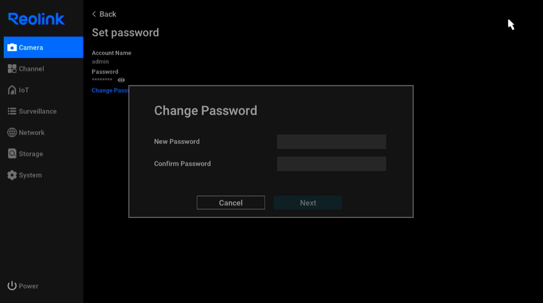 change password