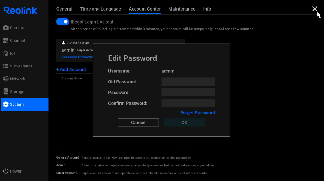 Edit Password