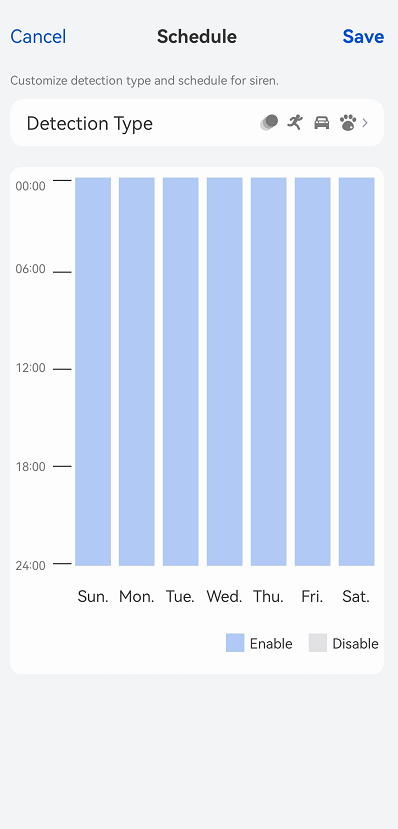 the schedule