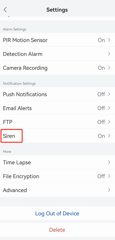 tap siren button