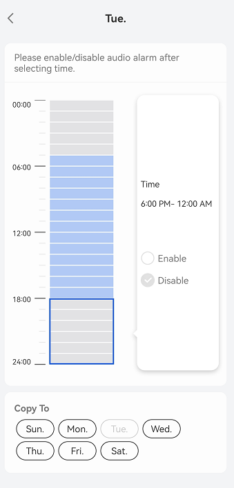 enable or disable the siren alarms