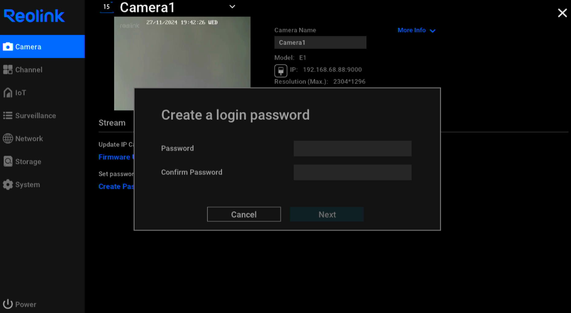 create a login password