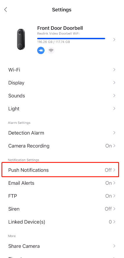 tap push notification