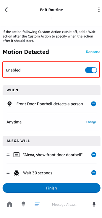 enable routine