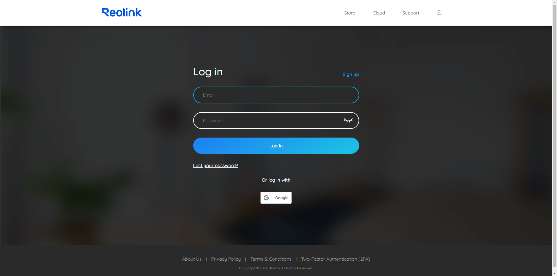 login reolink account