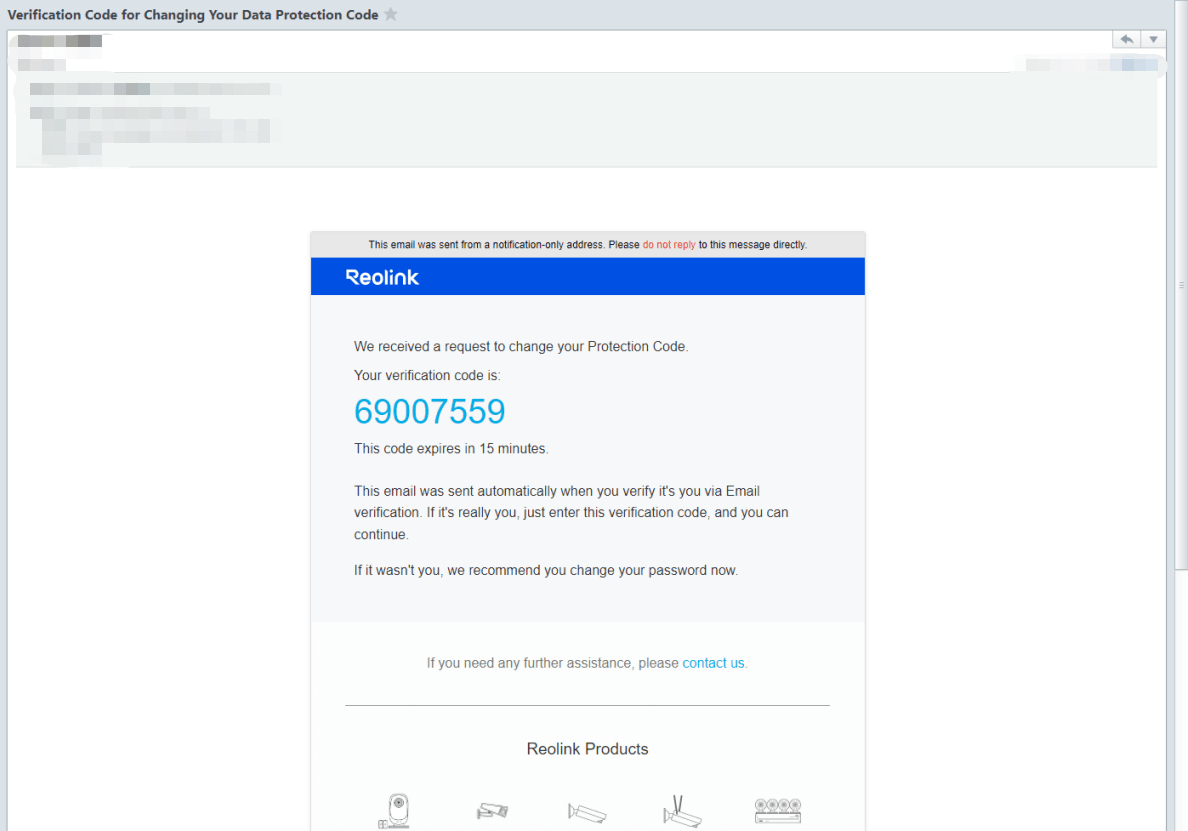 verification code