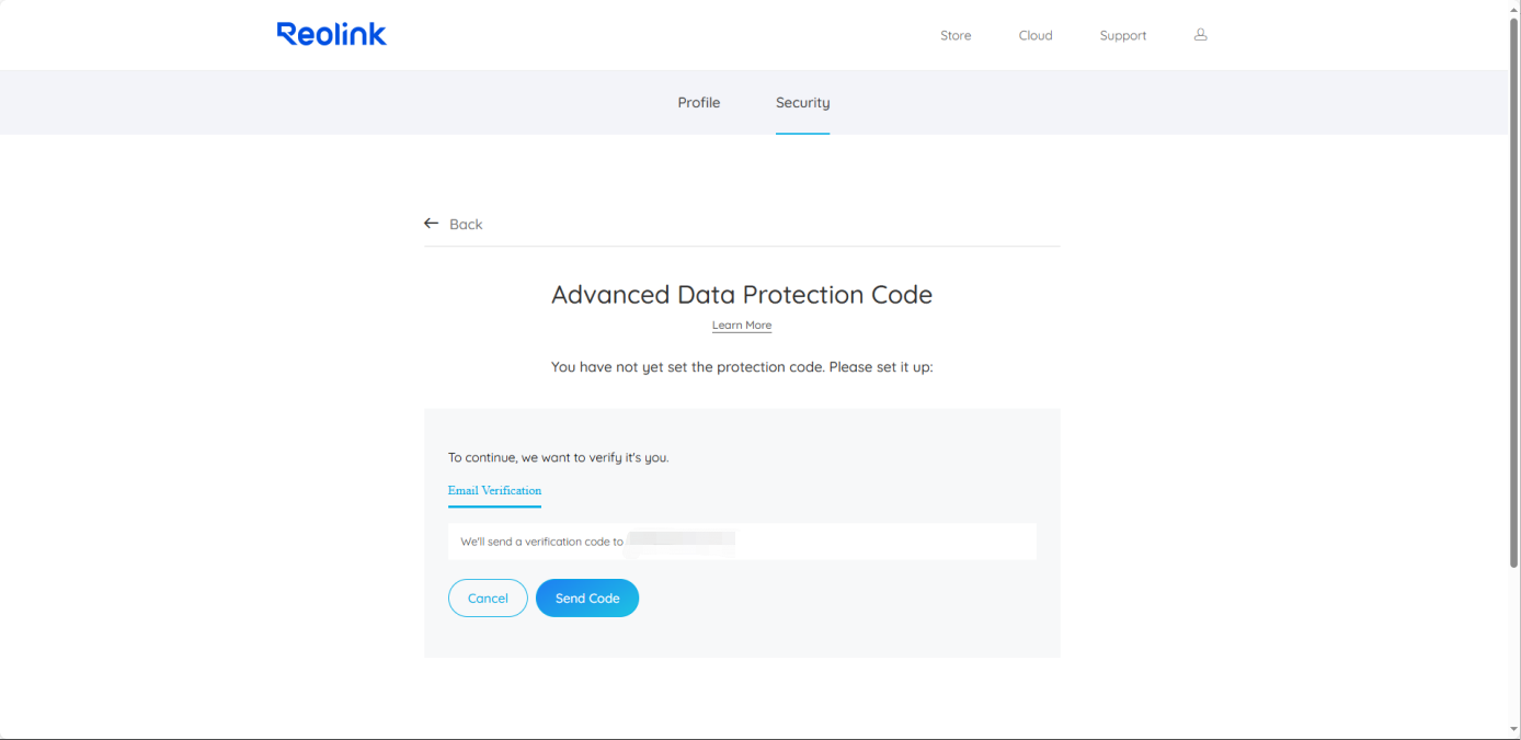 set up advanced data protection code