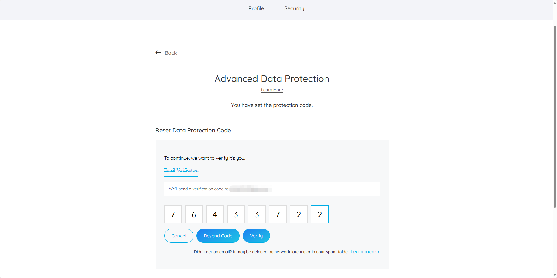 verify your email address