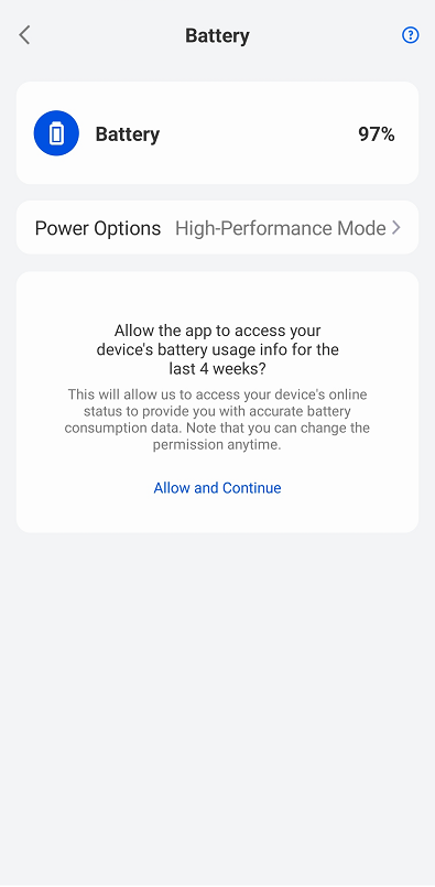 power options