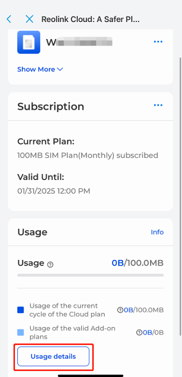 usage details