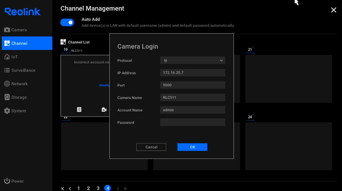 Camera Login