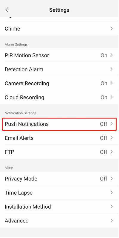 push notification