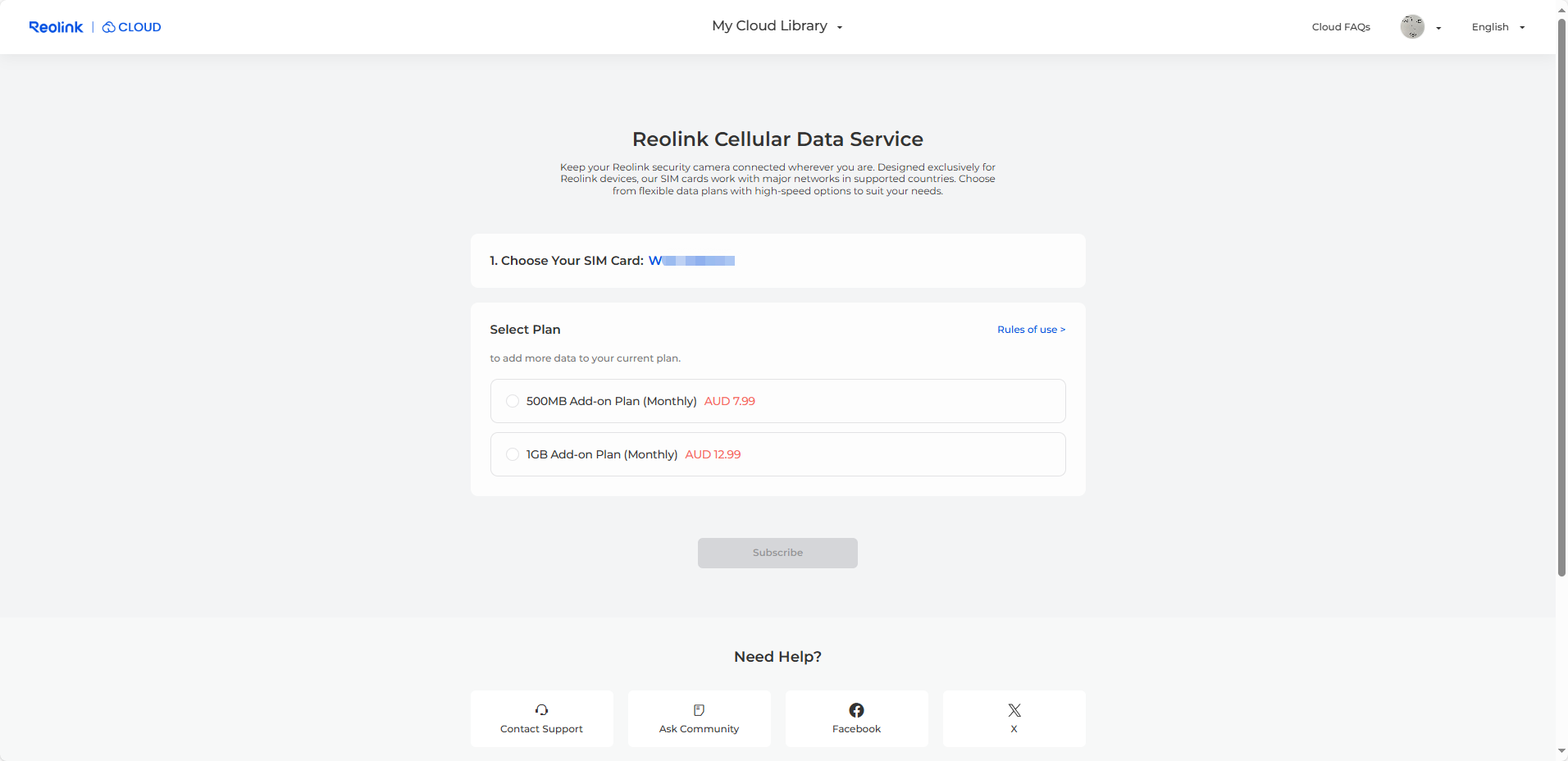 select add-on plan