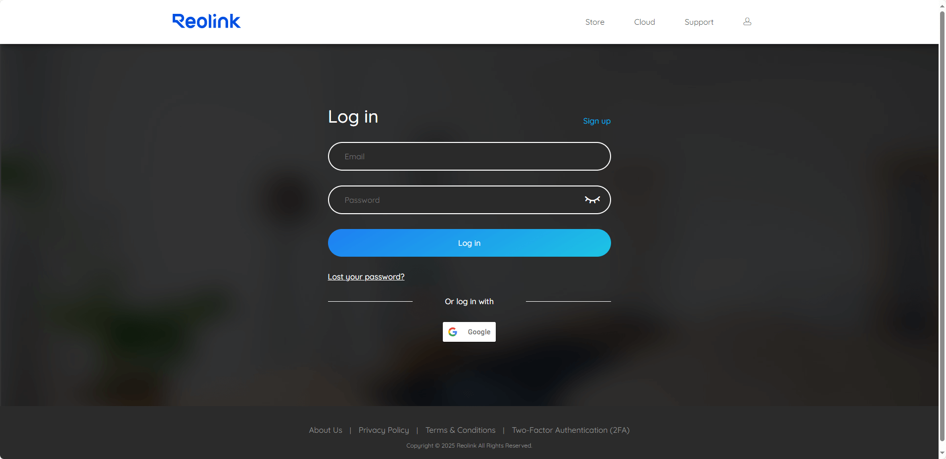 log in