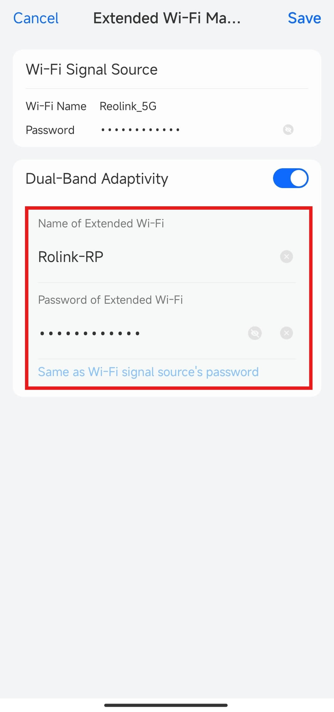 change name password