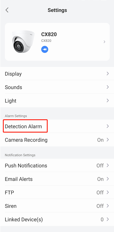 detection alarm