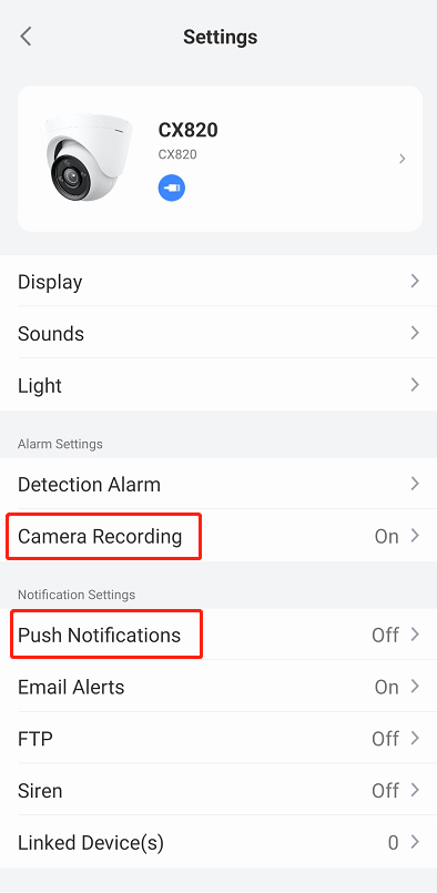 recording and push