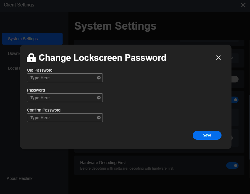 change lockscreen password