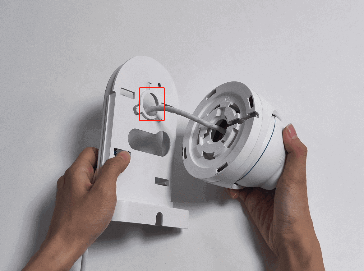 Feed the Cable Through the Bracket