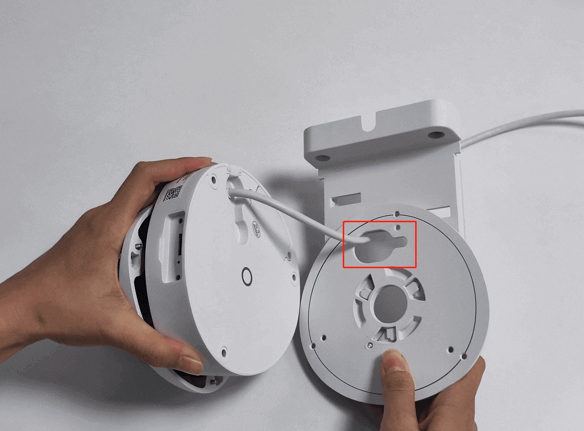 Feed Cable Through the Bracket