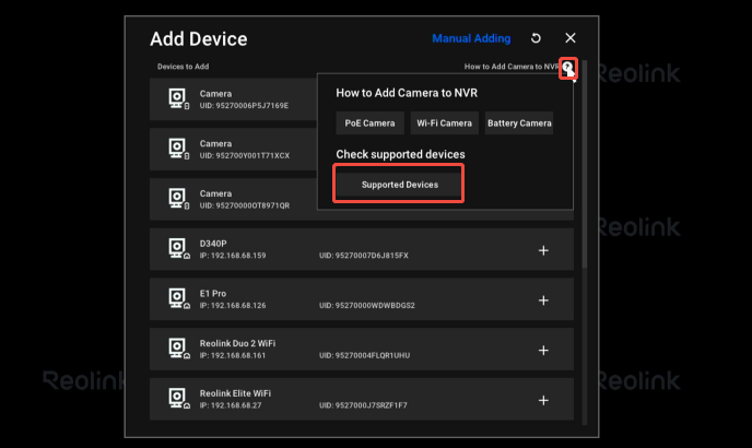 click supported devices