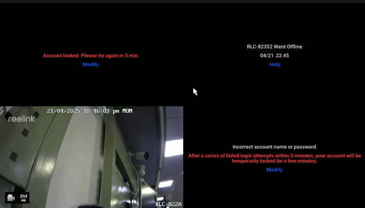 camera status（live view）