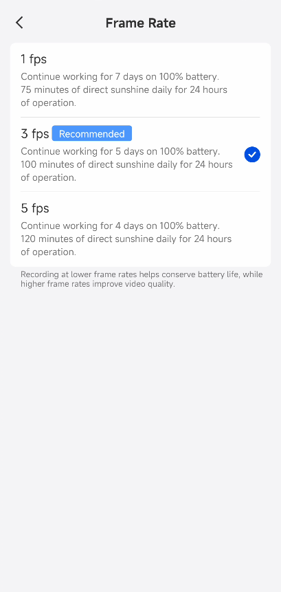 pre-motion frame rate