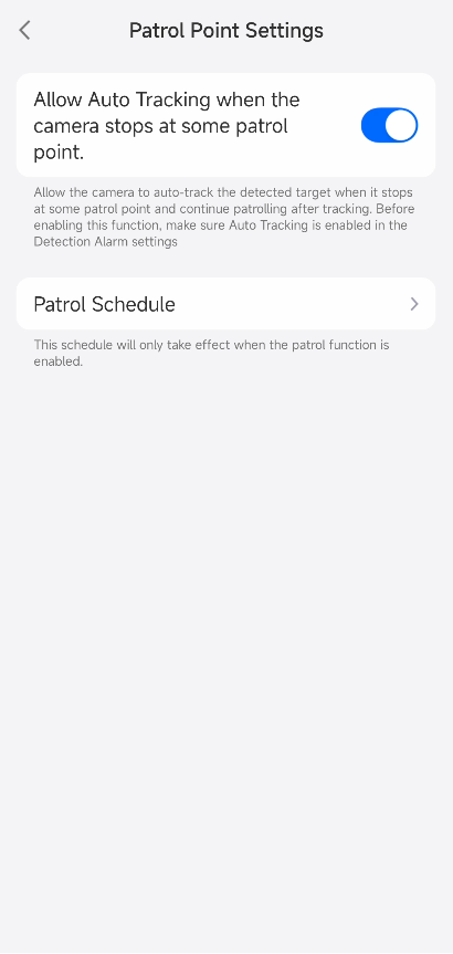patrol point settings