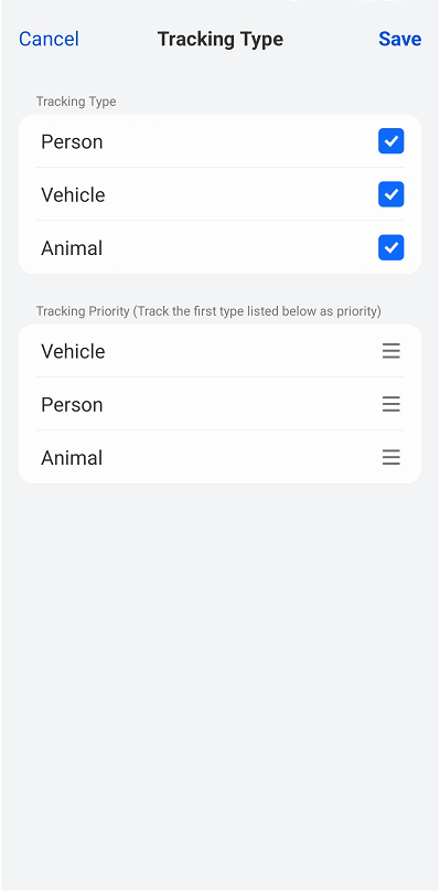 tracking type and priority