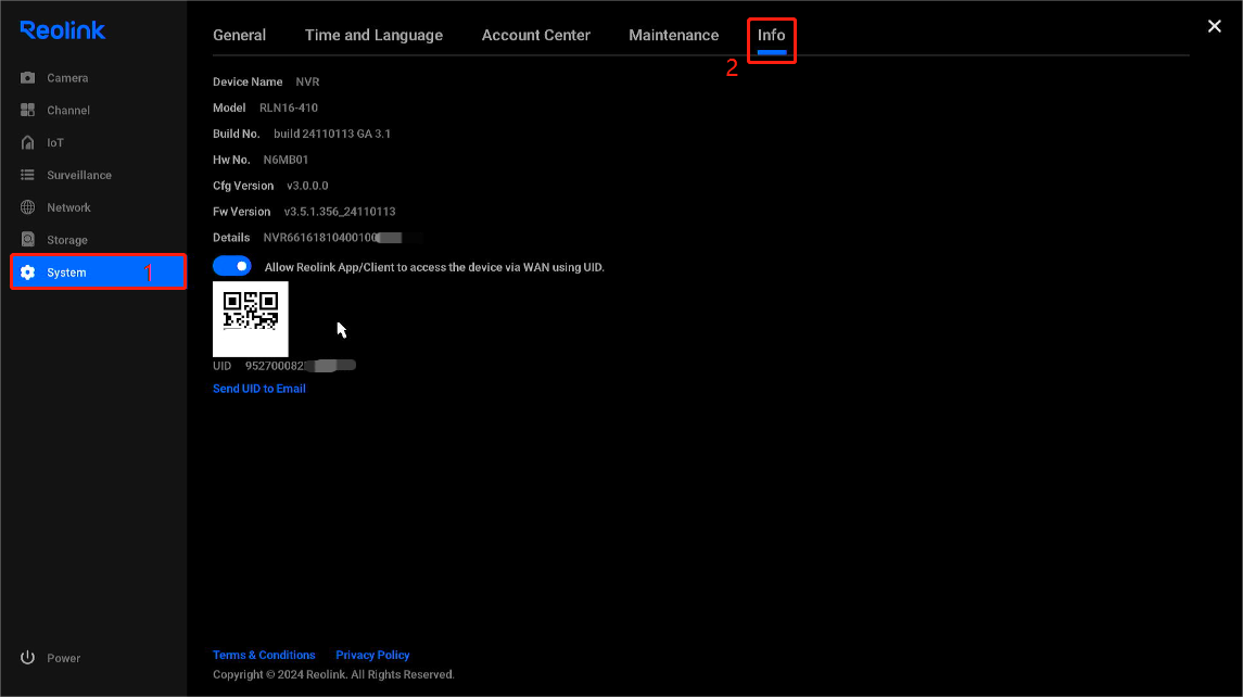 enter system info
