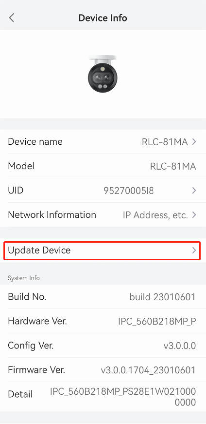 update device