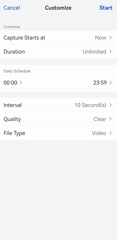 Customize settings