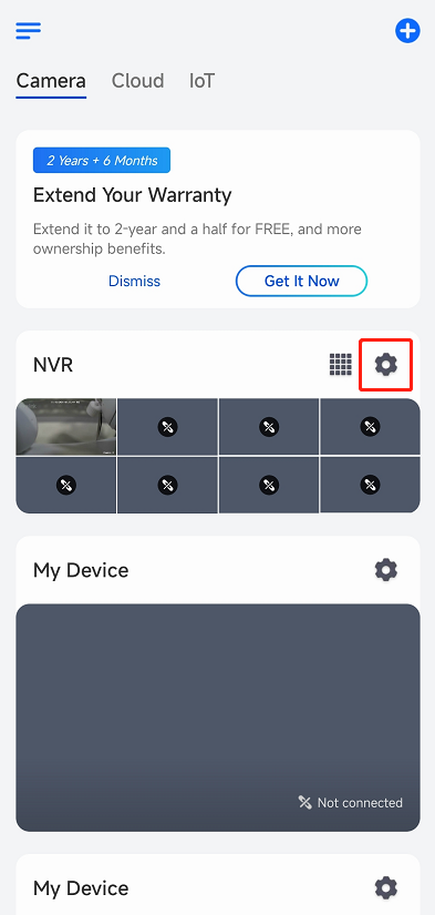 go to the settings page