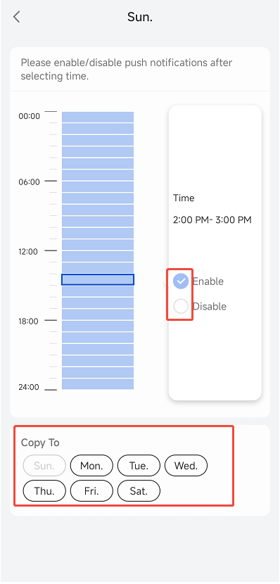 push schedule